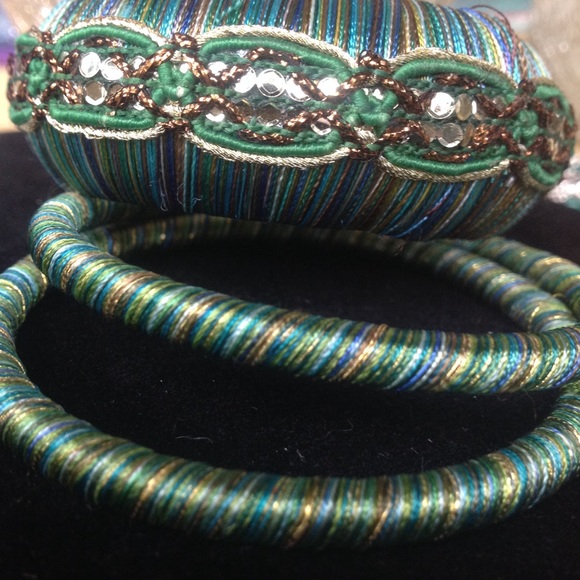 Silk Artisan BoHo Chic Belly Dancer Bangles - Picture 1 of 8